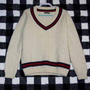 Brandy Melville Nikki Heavy Wool Stripe Sweater Oversized Cable Knit